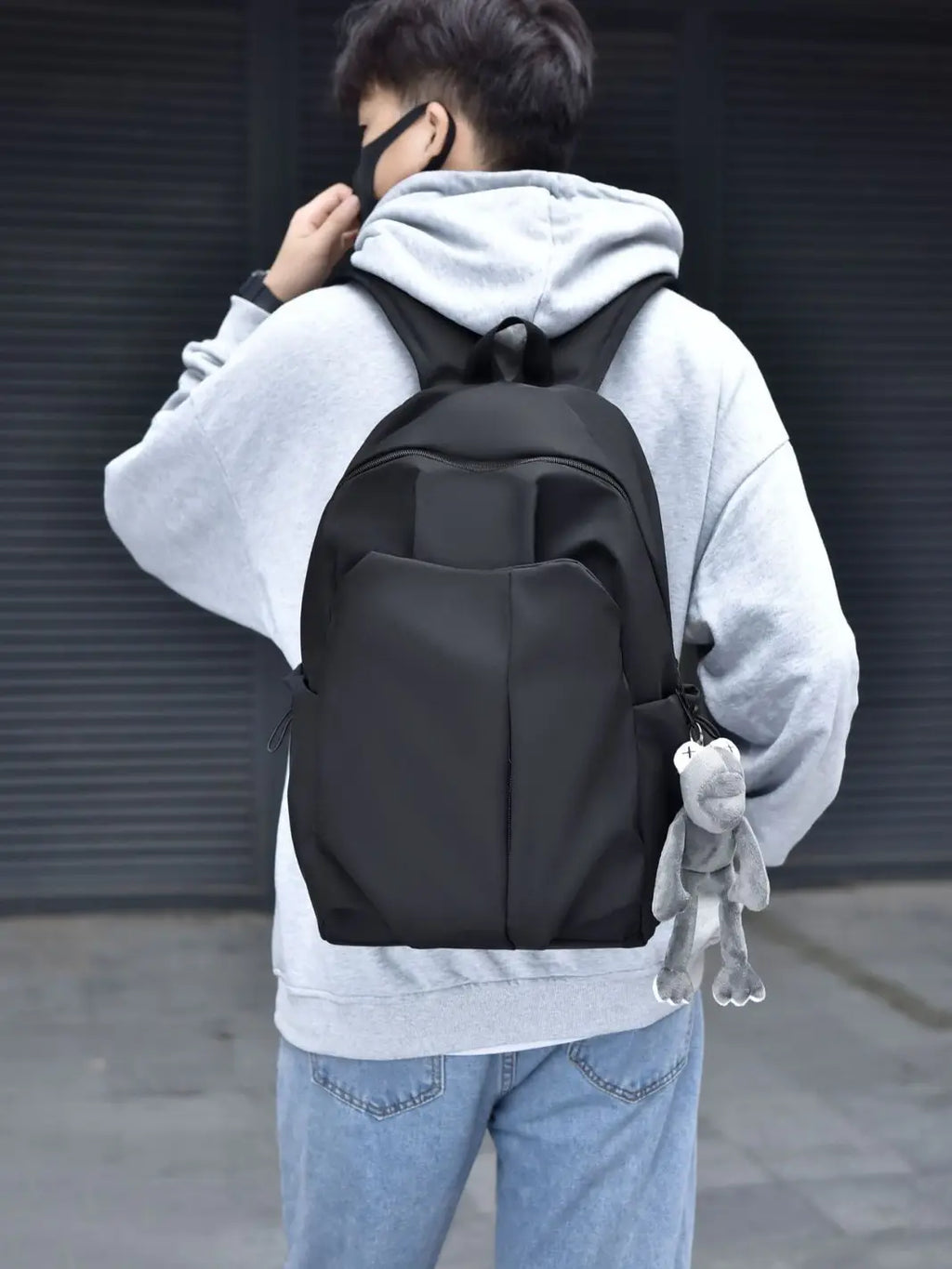 Black Casual School Backpack for Women