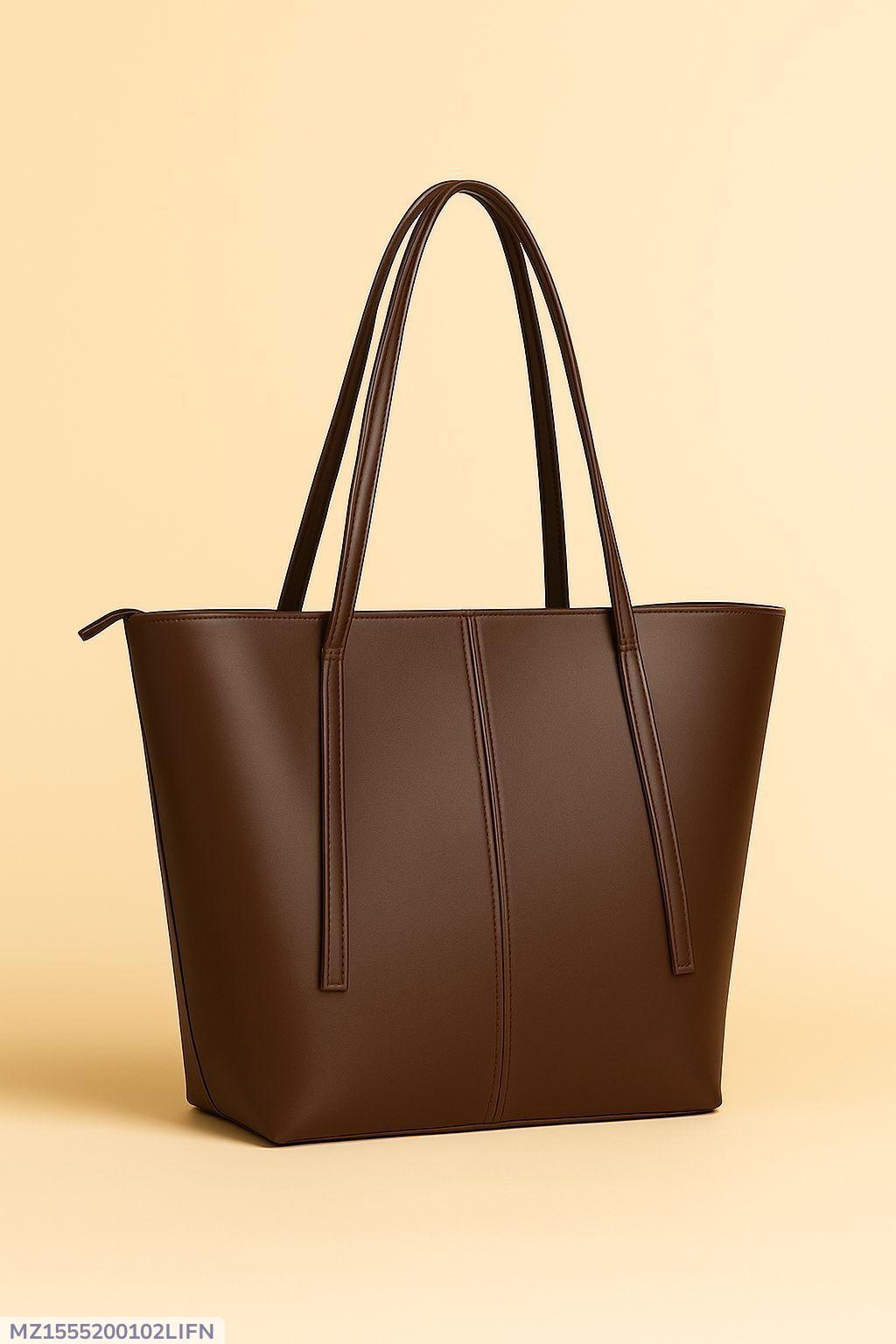 Girls Tote Bag Lightweight Stylish Brown Black Blue Maroon Mustard Beige