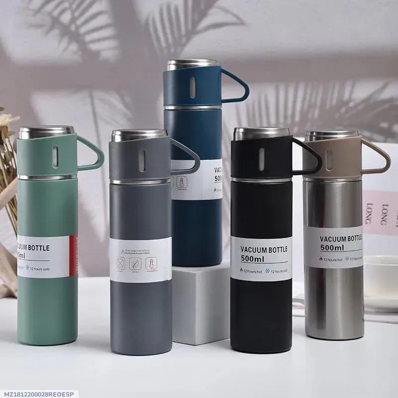 Vacuum Flask Set 500ml Stainless Steel Hot Cold