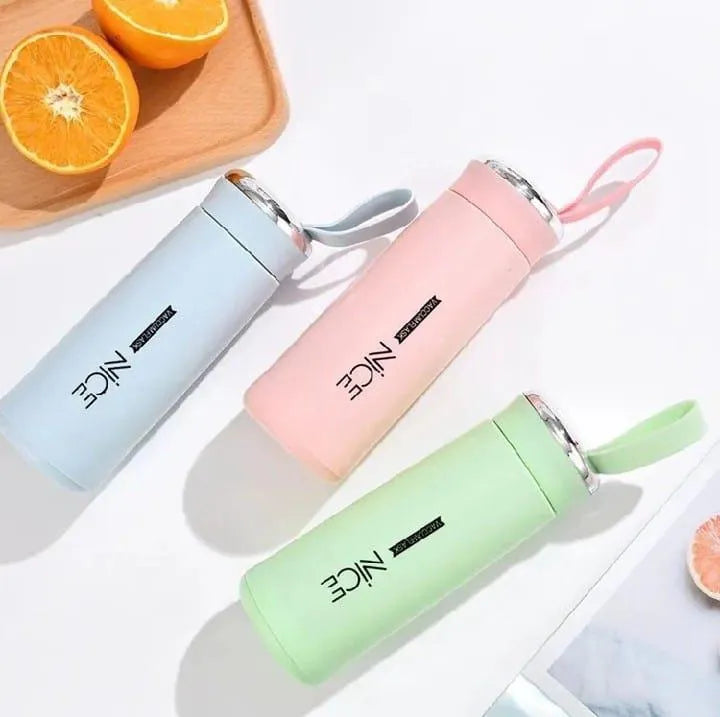 Perfect For Gym - 1 Pc Multicolor Stainless Steel Water Bottle