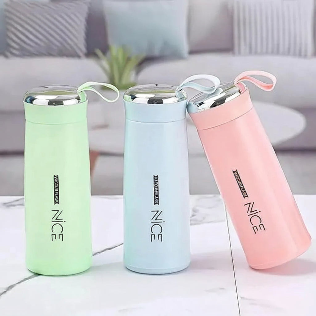 Perfect For Gym - 1 Pc Multicolor Stainless Steel Water Bottle