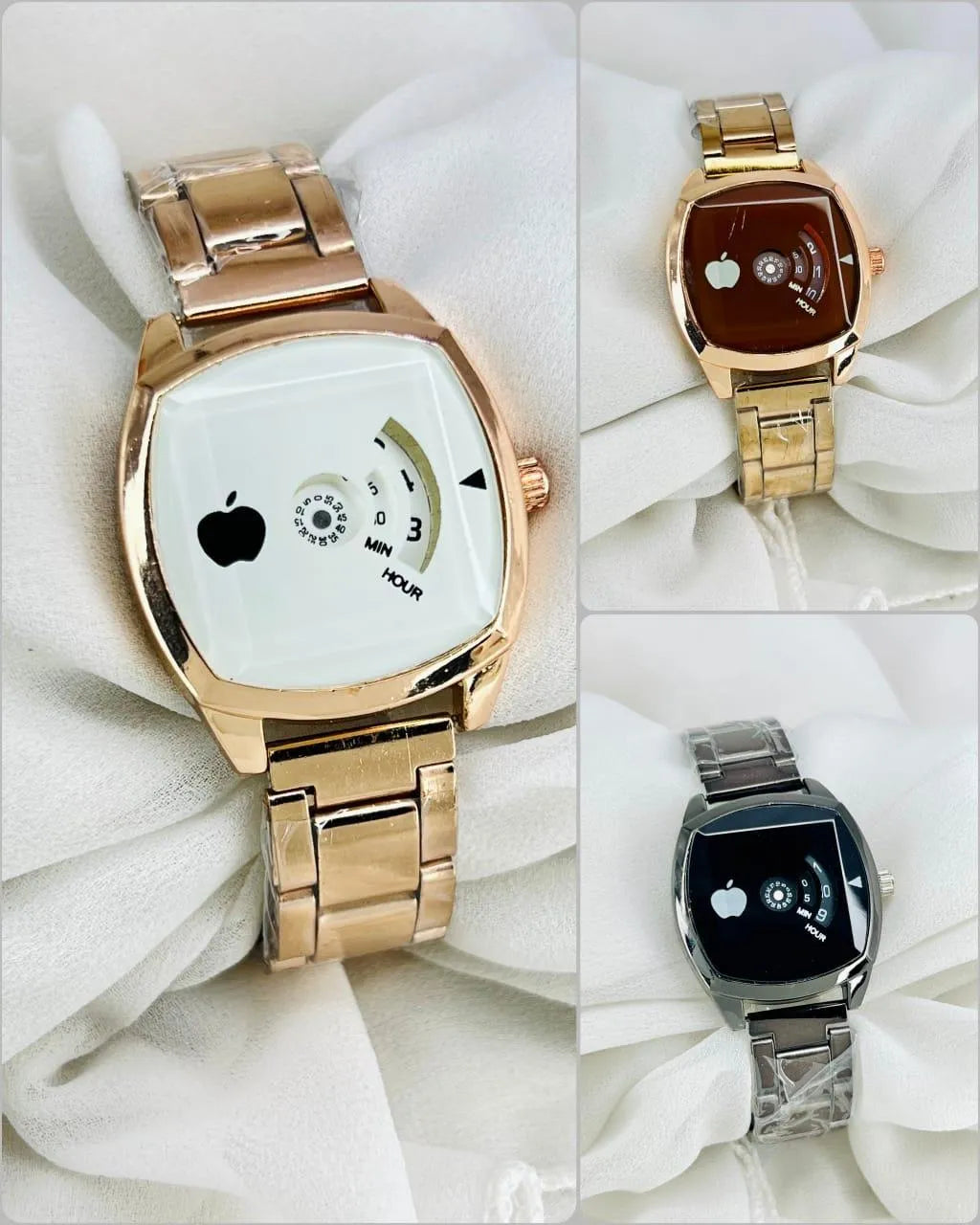 Women's Square Dial Watch with Rose Gold Bracelet