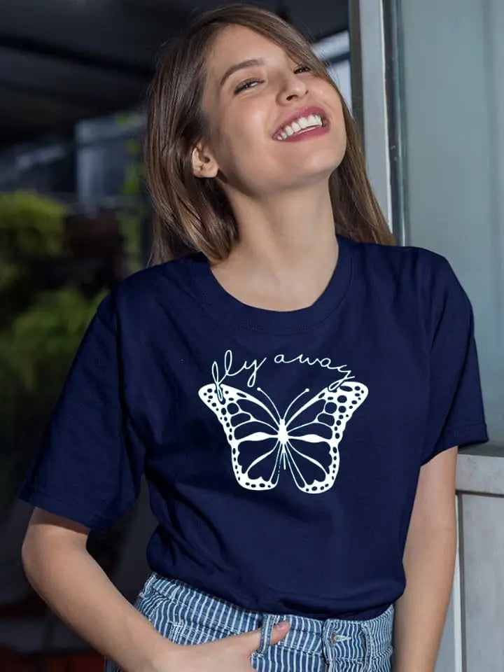 1 Pc Women's Stitched Cotton Net Printed T-Shirt