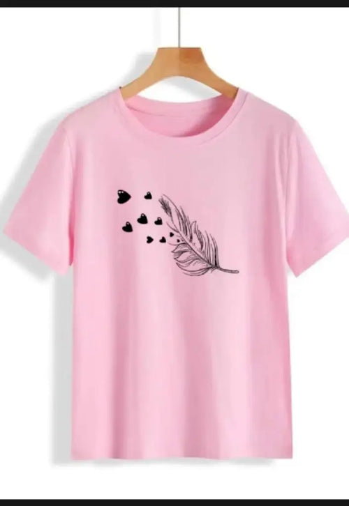1 Pc Women's Stitched Cotton Net Printed T-Shirt