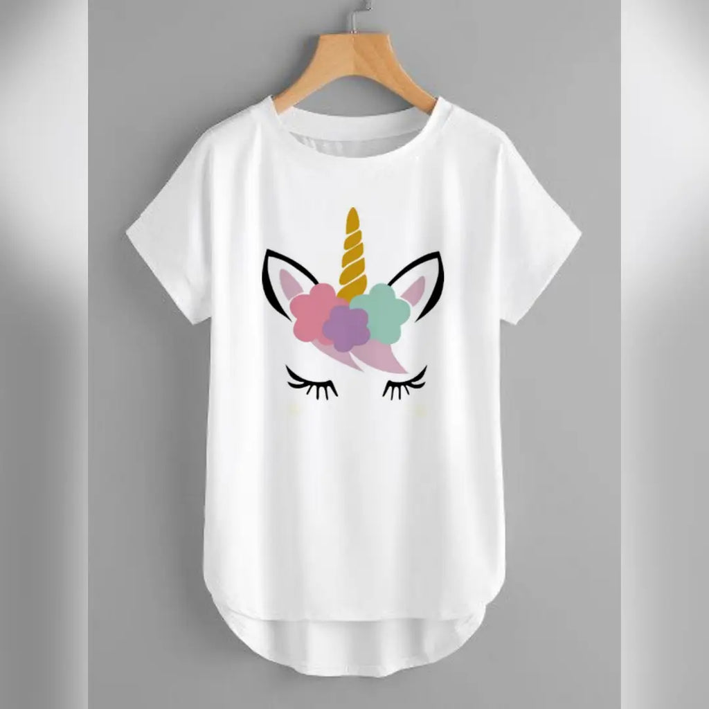 1 Pc Women's Stitched Cotton Printed T-Shirt