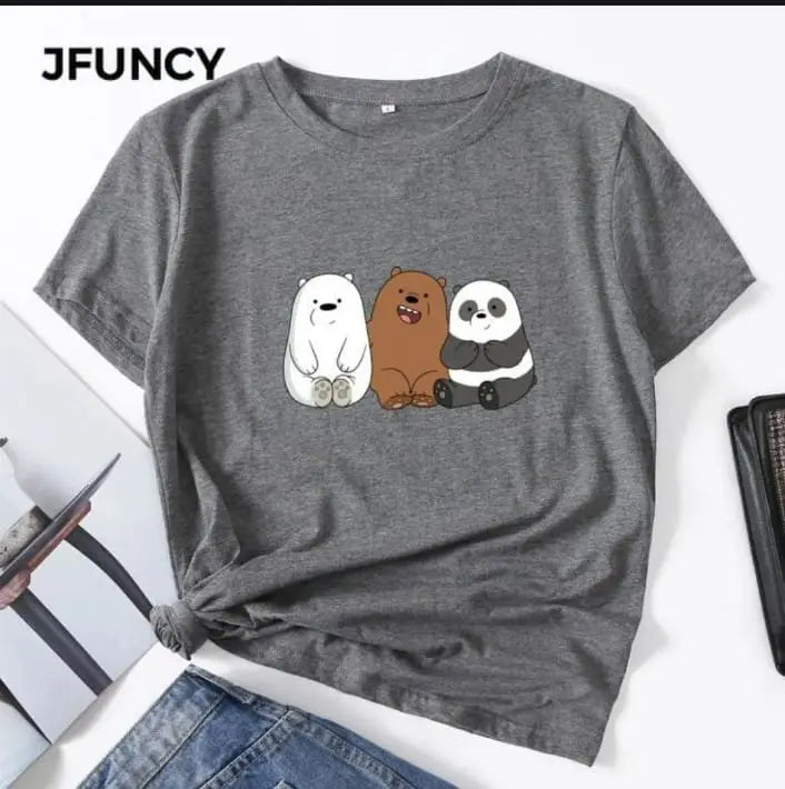 1 Pc Women's Stitched Cotton Printed T-Shirt