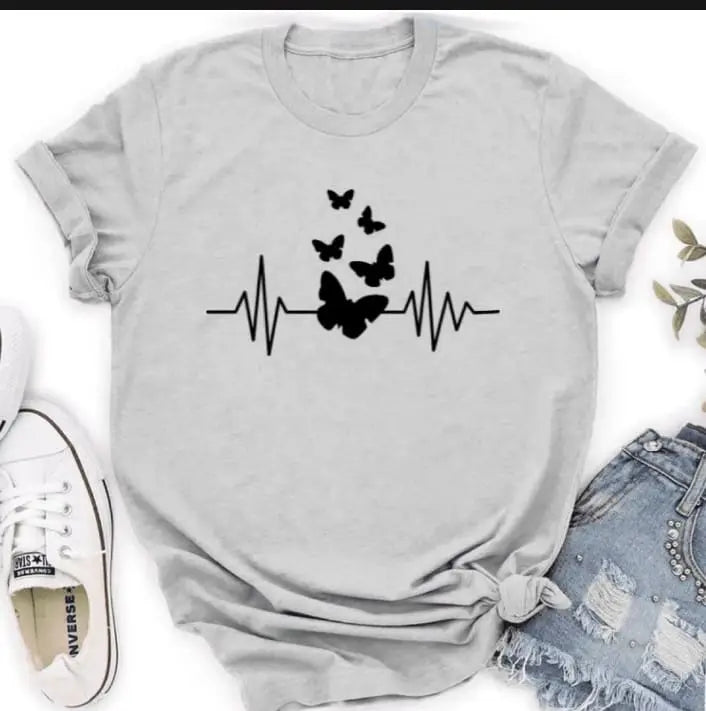1 Pc Women's Stitched Cotton Printed T-Shirt