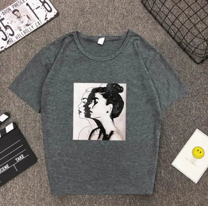 1 Pc Women's Stitched Cotton Printed T-Shirt