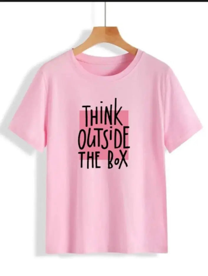 1 Pc Women's Stitched Cotton Printed T-Shirt