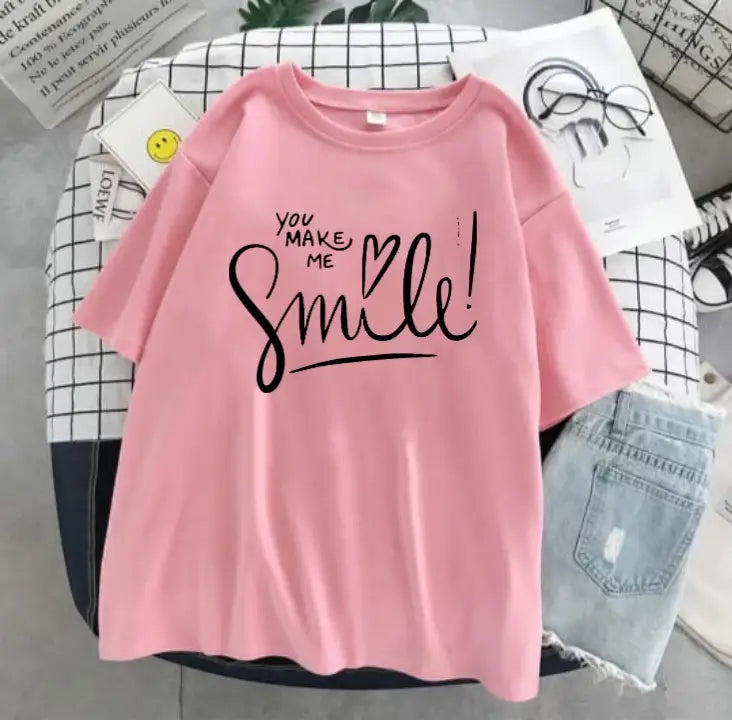1 Pc Women's Stitched Cotton Printed T-Shirt