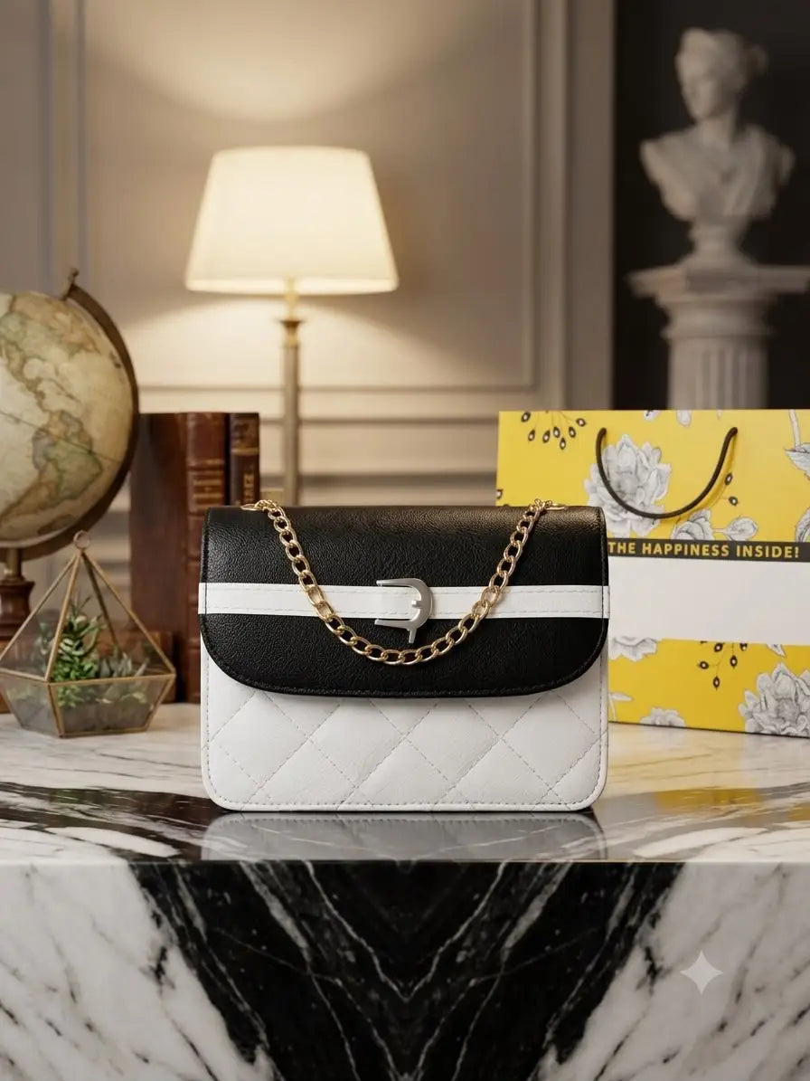 Girl's Faux Leather Textured Fancy Clutch
