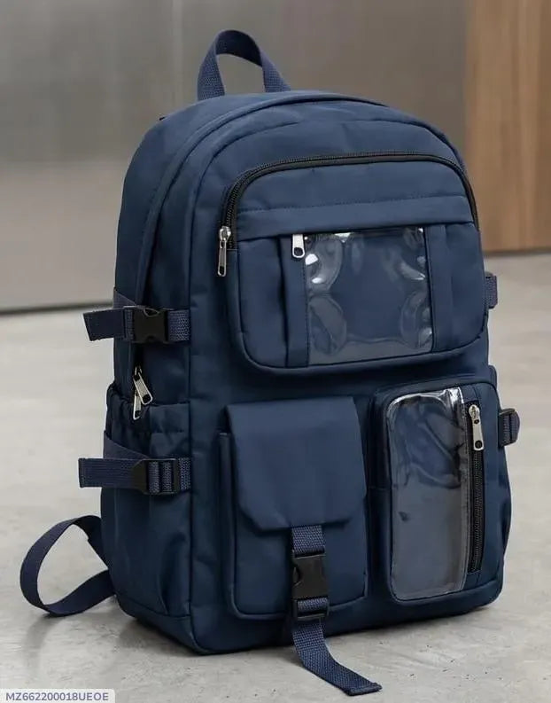 Casual Backpack with transparent pocket