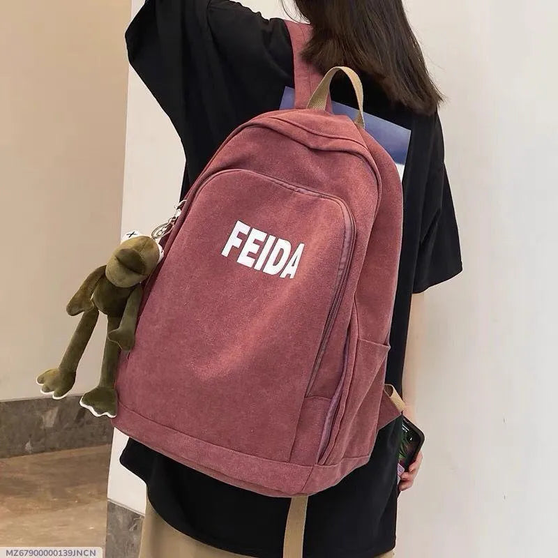 Maroon Nylon Backpack 18" for Students & Office Use