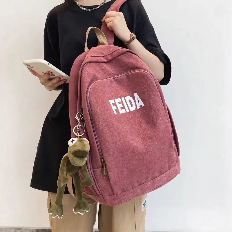 Maroon Nylon Backpack 18" for Students & Office Use