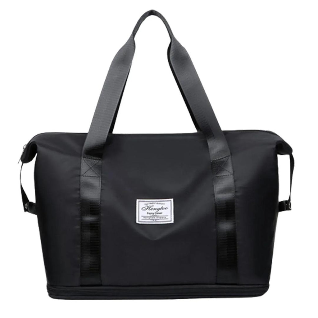 Black Durable Nylon Duffle Bag 18" Travel Commute