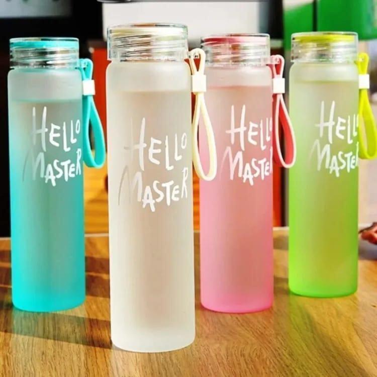 Transparent Frosted Water Bottle 480ml ABS Plastic