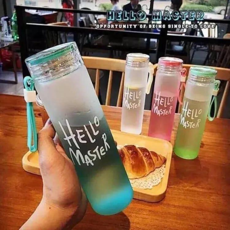 Transparent Frosted Water Bottle 480ml ABS Plastic
