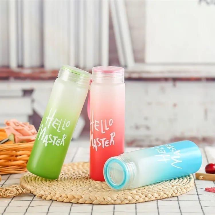 Transparent Frosted Water Bottle 480ml ABS Plastic