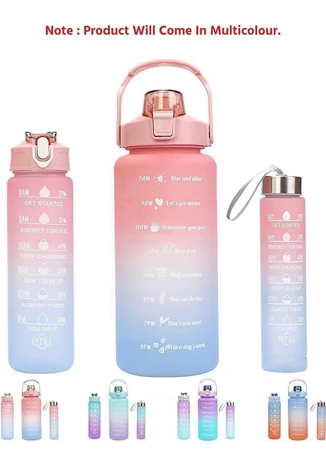 Premium Water Bottles Set of 3 ABS Gradient Insulated