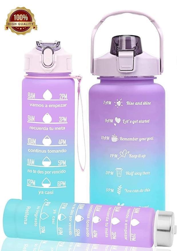 Premium Water Bottles Set of 3 ABS Gradient Insulated