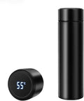 Digital Temp Water Bottle 50ml Black Stainless Steel