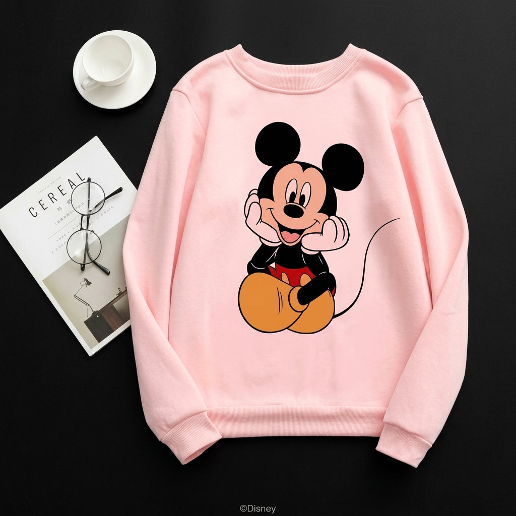 Trendy Print Thick & Fleece Fabric Full Sleeves Rib Sweatshirt gymwear for Winter Fashion Wear tracksuit for women / girls